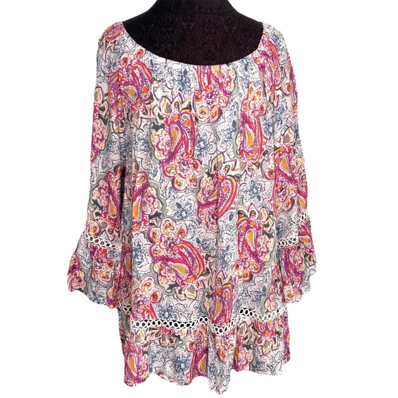 Spense Plus size Paisley Colorful Blouse - Picture 1 of 12